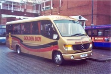 Bus photo V4BOY Golden Boy, Hoddesdon Mercedes-Benz Plaxton Cheetah @ Welwyn CG
