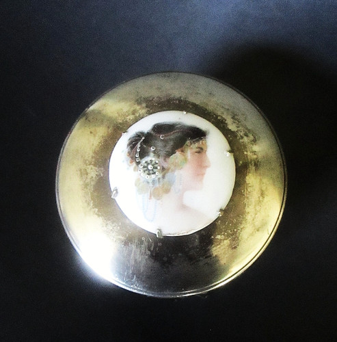 Antique sterling crystal art - sterling,