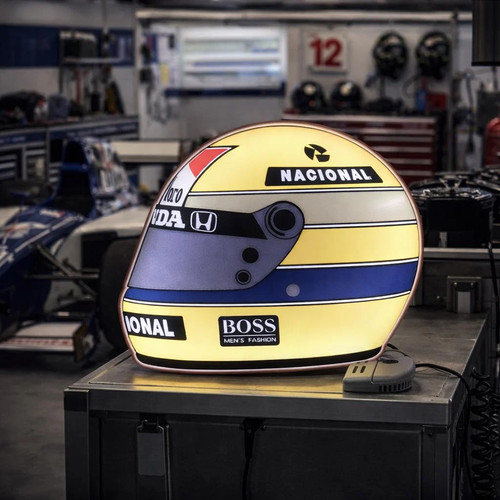 Ayrton senna helmet led - ayrton,
