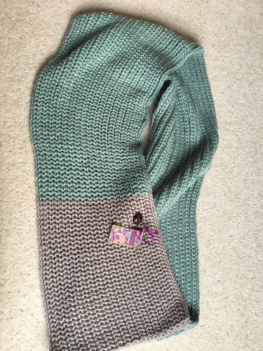 Teal grey inifinty scarf snood - teal/grey, scarf/snood