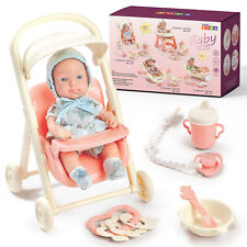Trolley Baby Doll Play Set with Accessories Role Play Toy Set for Girls and Boys