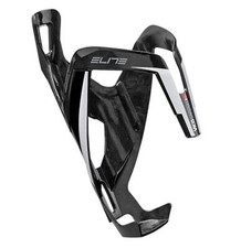 Elite Custom Vico Carbon Water Bottle Cage -  Gloss Black / White