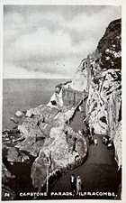 Ilfracombe, Capstone Parade & Cliffs , Devon Vintage Image Picture Postcard