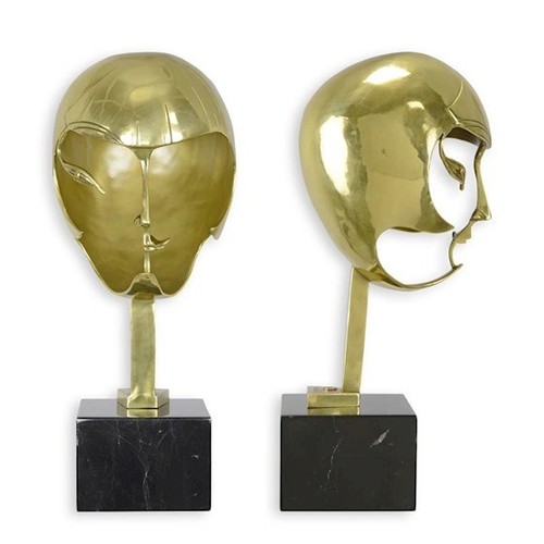 Bronze bust mask - bronze,
