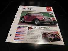 1953-1955 MG TF Spec Sheet