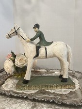 Horse Figurine Jockey Resin Decor Equestrian Display 