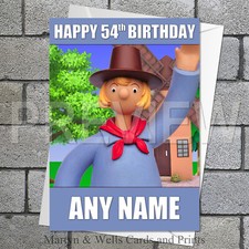 Windy Miller birthday card. 5x7 inch. Camberwick Green. Personalised + envelope.