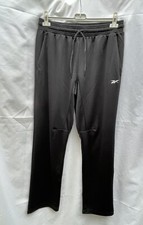 Reebok Mens Tracksuit Bottoms Black Medium Workout Ready Track Pants