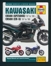 Kawasaki GPZ500S ER-5 (87-99) Haynes Shop Manual Book ER EX GPZ 500 S ER5 FX99