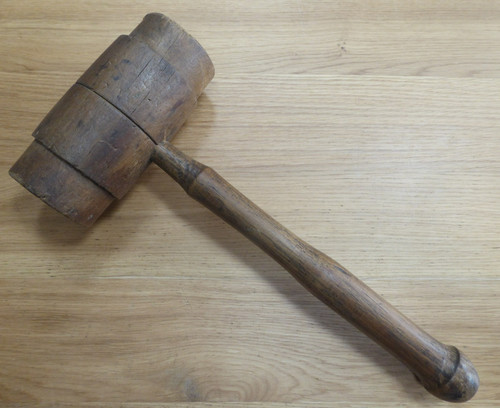 Vintage wooden mallet - wooden,