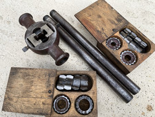 Vintage Very Large BSP Stocks And Die Set Part Wooden Boxed Collectible Useable