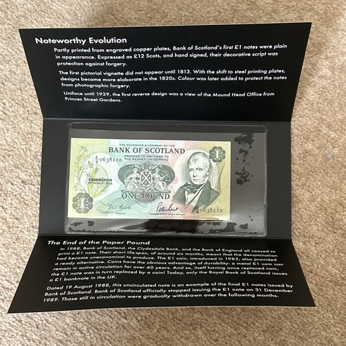 Scotland note in - £1,