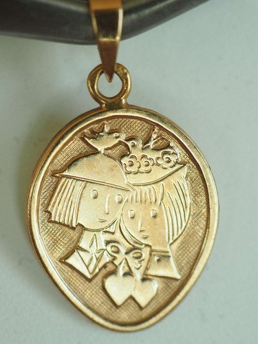 Lovers peynet pendant medal - lovers, of