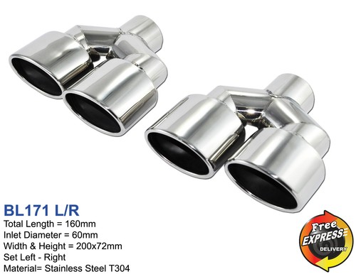 Exhaust dual tips quad