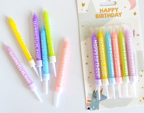 Macaron pencil shape candles - pencil,