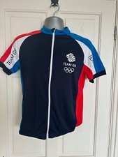 Team GB  Men's Cycling Jacket Full Zip Short Sleeve -Medium-Mint