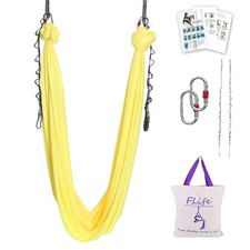 F.Life Aerial Yoga Hammock 5.5 Yards Premium Aerial Silk Fabric Yoga Swing for A