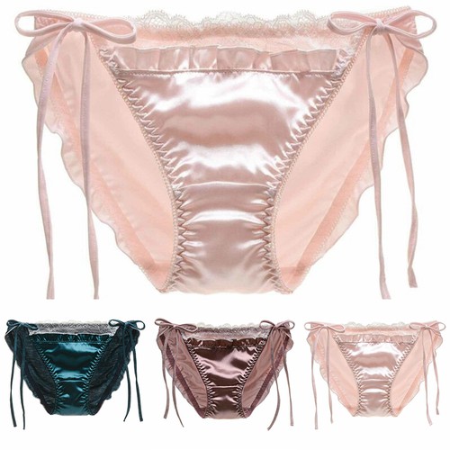 Womens sexy satin briefs - satin,