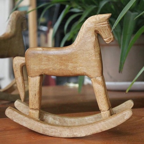 Wooden horse statue - horse,