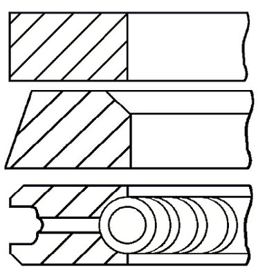 Piston ring kit for - piston,