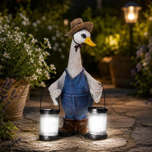 Solar duck ornament garden - duck,