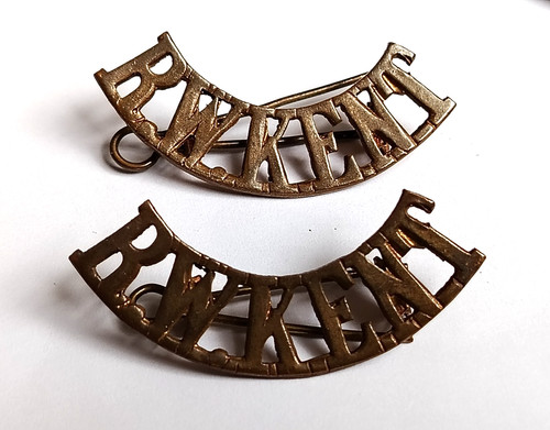 Genuine ww1 kent title - genuine, rw