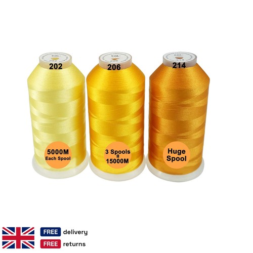 15000m yellow embroidery - yellow,