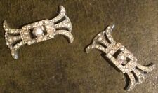 VINTAGE Diamante ART DECO Highly Decorative Shoe or Dress Clips 1920s - 1940s
