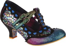 Ladies Irregular Choice SERENDIPITY Mid Heels Black UK Size 3