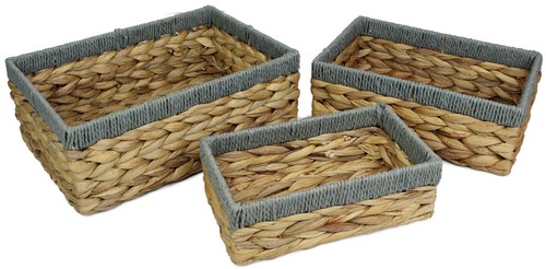 Grey small shelf baskets - grey,