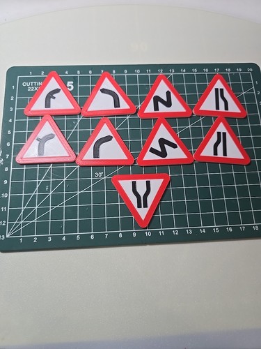 Road signs toy printed - road, 3d
