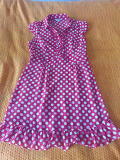 Pepperberry Bravissimo Sheer Red Polka Dot Knee Length Dress& Slip Size 14 Curvy