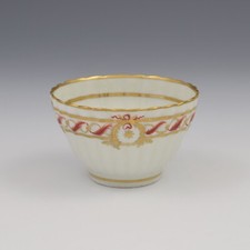 Early New Hall Porcelain Fluted Tea Bowl Pattern 148 c.1785-1790