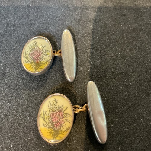 Vintage cufflinks chain link - vintage,