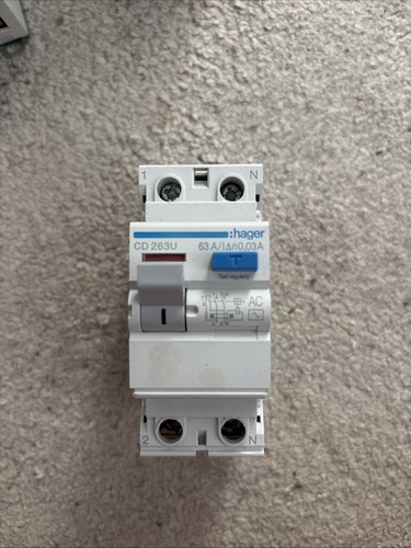 Hager cdc263u 63a 30ma double - hager,