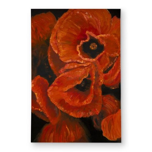 2x3 poppy bouquet red - ft.,