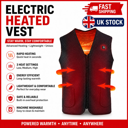 Smart heated vest - smart, electric