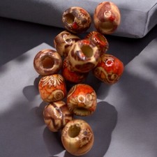11mm Barrel Wooden Beads Mixed