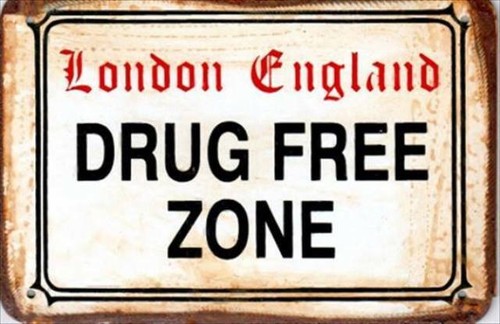 Drug free zone rusty tin - drug,