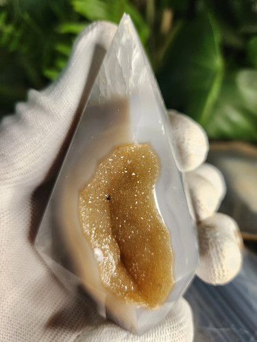 Agate geode tower diamond - agate,