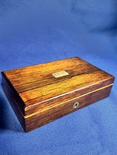 Antique Brass Drawing Architect’s Instrument Set in Rosewood Box c1900