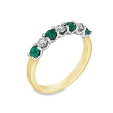 18ct yellow gold - gold, emerald