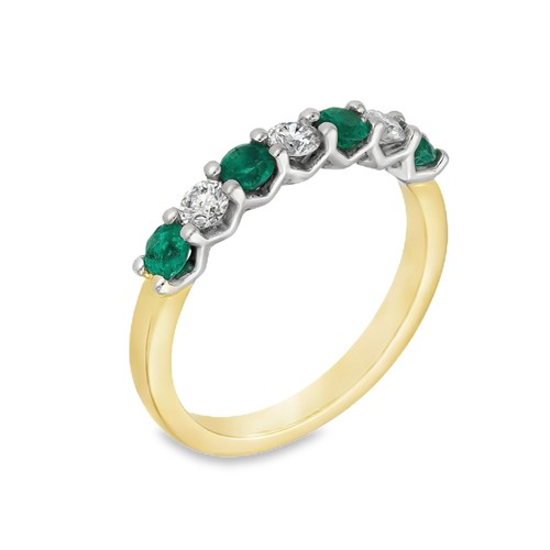 18ct yellow gold - gold, emerald