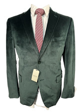 New ALFANI Mens Green VELVET