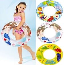 Children's Kids 24" Inflatable Swimming Pool Rubber Ring Toy Floats Swim 6-10 Yr