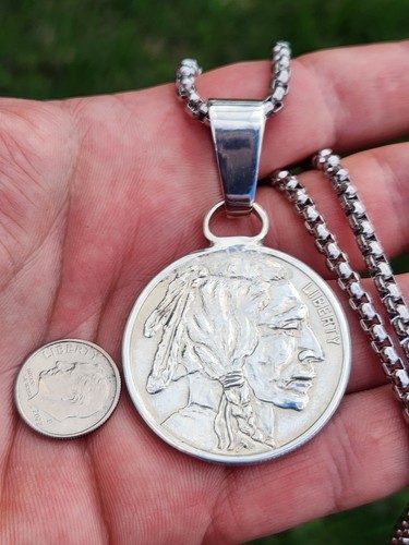 Necklace pendant 999 - , silver
