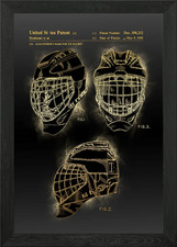 ice hockey mask patent Framed