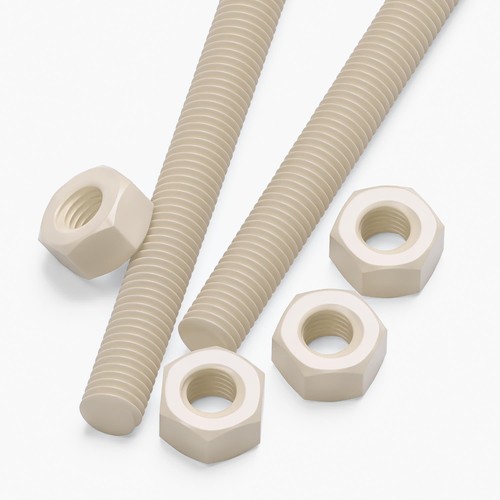 Natural nylon pa66 x - natural, m8