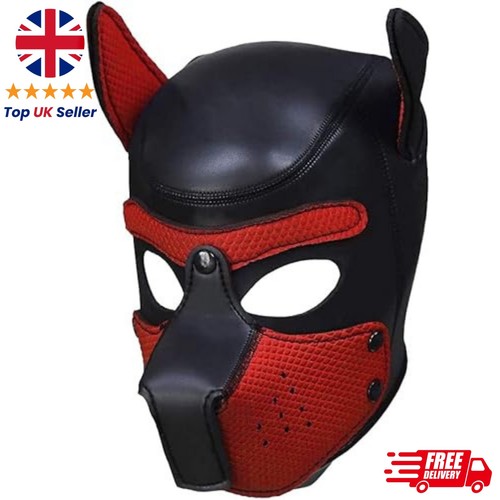 Faux leather adults puppy hood - leather,