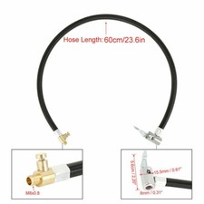 Extension Chuck Inflator Pump Hose Adapter Tire Valve Connect Pipe 60cm For Car